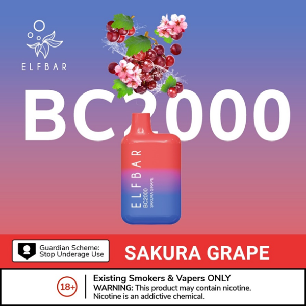 ELFBAR BC2000 5% - SAKURA GRAPE