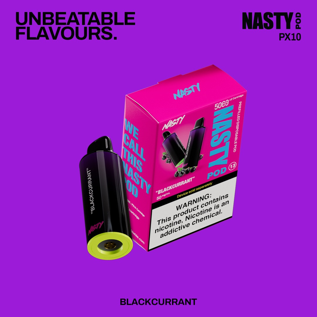 NASTY POD 2 X 5000 PUFF PODS 5 BLACKCURRANT VapeAlot