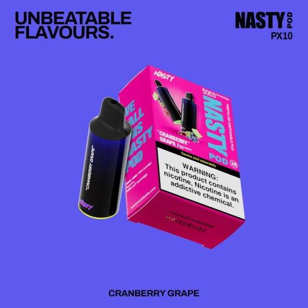 NASTY POD (2 X 5000 PUFF PODS) - 5% CRANBERRY GRAPE