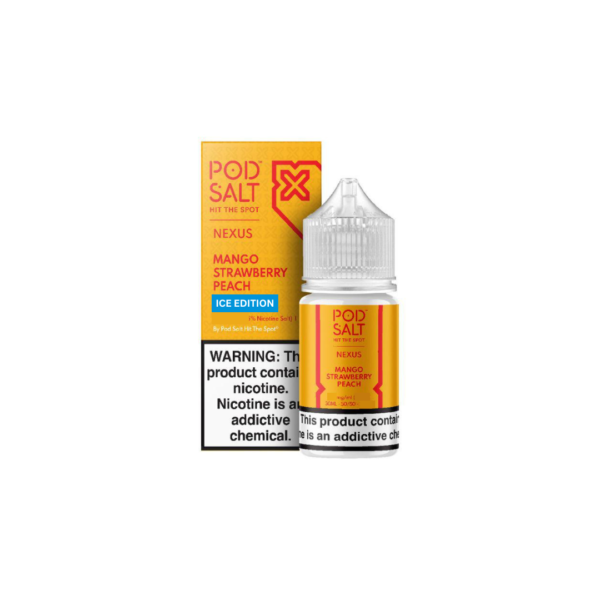 POD SALT NEXUS E-LIQUID 50MG 30ML - MANGO STRAWBERRY PEACH