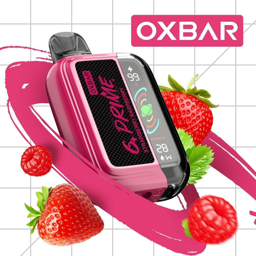 OXBAR GPRIME 25 000 PUFF 5% - STRAWBERRY RASPBERRY