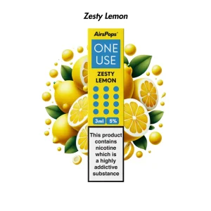 AIRSPOPS ONE USE 3ML 5% - ZESTY LEMON