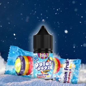 VAPOLOGY POLAR POPZ - PASSION FRUIT, RASPBERRY & PINE LONG FILL 30ml Capacity (15ml Flavor Concentrate)