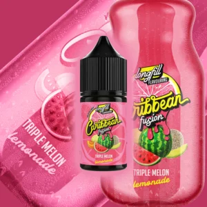 VAPOLOGY CARRIBEAN FUSION - TRIPLE MELON LEMONADE LONG FILL 30ml Capacity (15ml Flavor Concentrate)