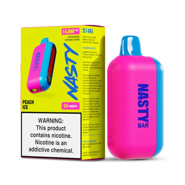 NASTY D14Ki 14 000 PUFFS 5% - PEACH ICE