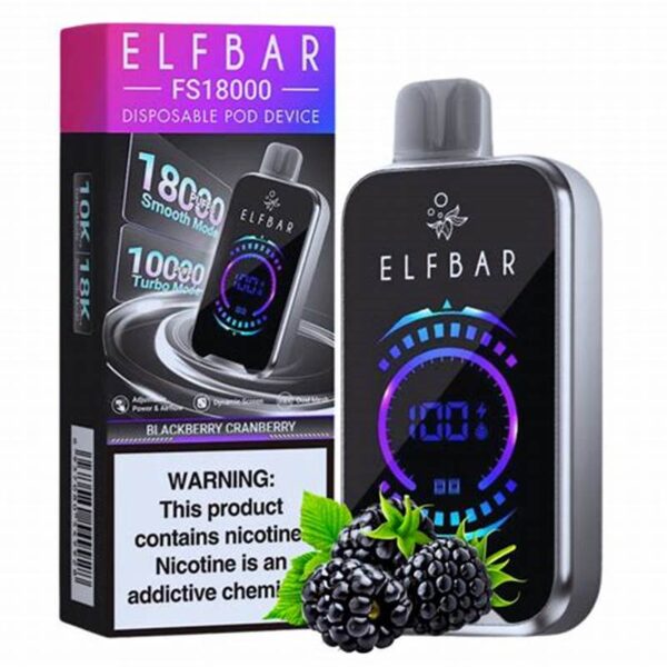 ELFBAR 18 000 PUFF - 5% BLACKBERRY CRANBERRY