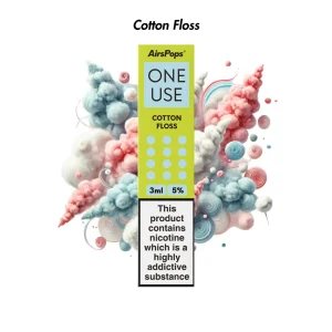 AIRSPOPS ONE USE 3ML 5% - COTTON FLOSS