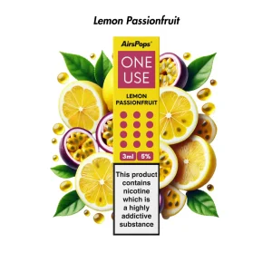 AIRSPOPS ONE USE 3ML 5% - LEMON PASSIONFRUIT