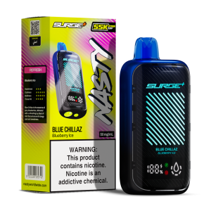NASTY 55K PUFF (SURGE 55 000) 5% - BLUEBERRY ICE ( BLUE CHILLAZ )
