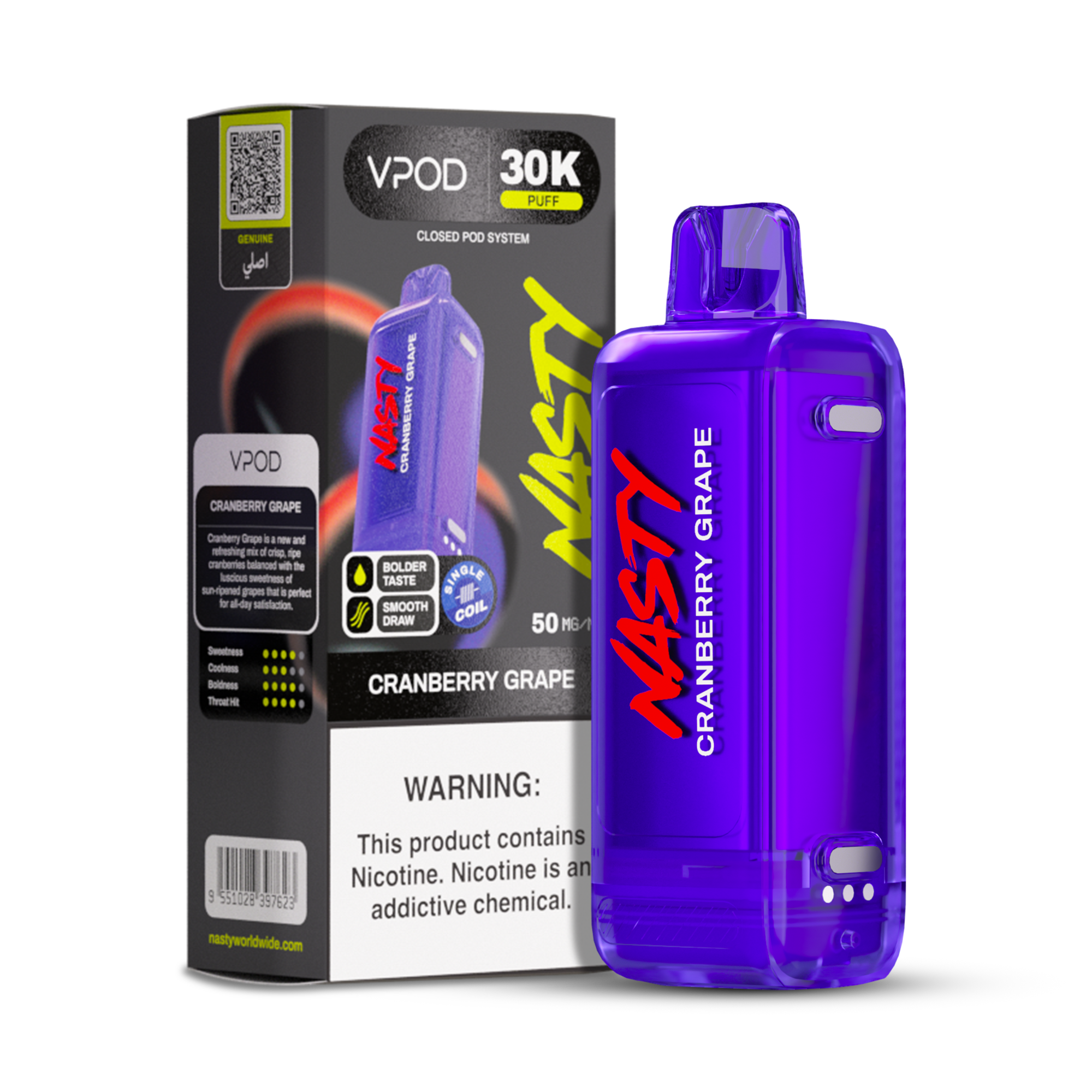 NASTY VERSA POD 30K PUFF 5% - CRANBERRY GRAPE