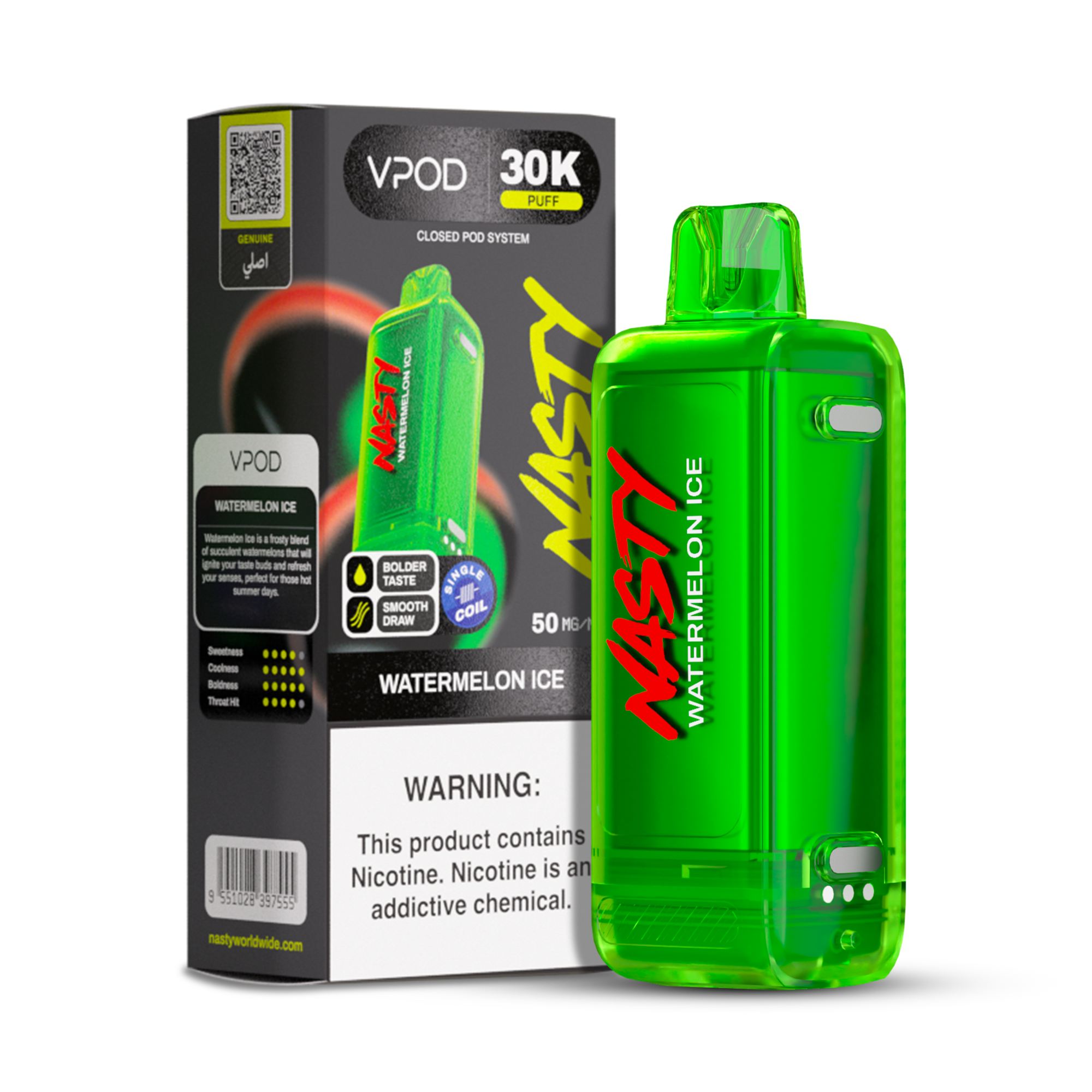 NASTY VERSA POD 30K PUFF 5% - WATERMELON ICE