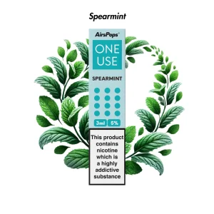 AIRSPOPS ONE USE 3ML 5% - SPEARMINT