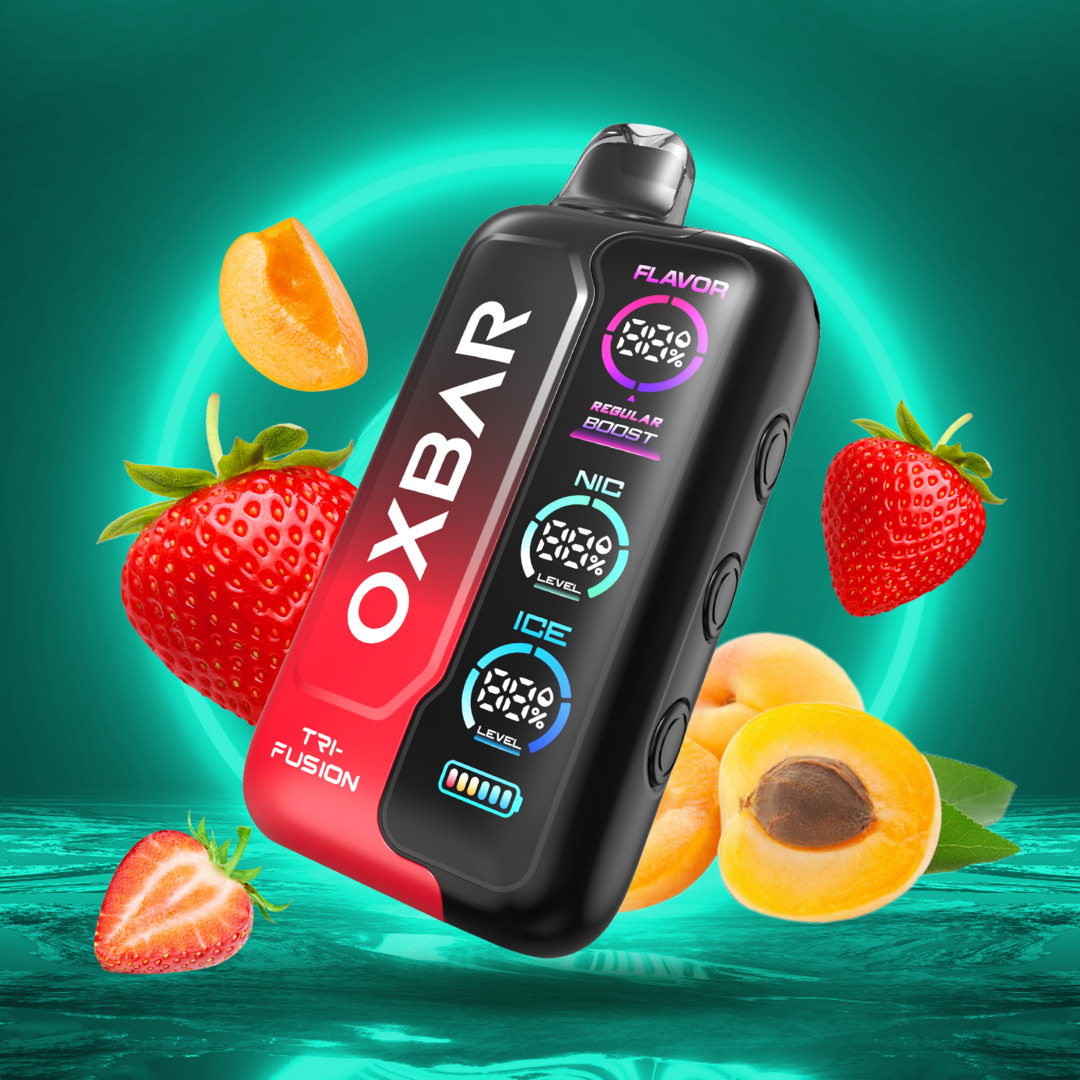OXBAR TRIFUSION 50 000 PUFF 5% - APRICOT STRAWBERRY