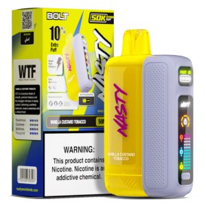 NASTY BOLT 50 000 PUFF 5% - VANILLA CUSTARD TOBACCO