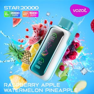 VOZOL STAR 20 000 PUFF 5% - RASPBERRY APPLE WATERMELON PINEAPPLE
