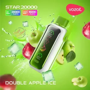 VOZOL STAR 20 000 PUFF 5% - DOUBLE APPLE ICE