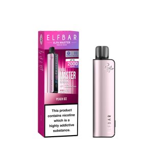ELFBAR ELFA MASTER KIT | DUSTY PINK | x2 PREFILLED PEACH ICE PODS 5%