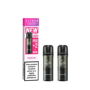 ELFBAR ELFA MASTER REPLACEMENT POD (PRO V2 2x 2ml PUFF PREFILLED PODS 5%)- PEACH ICE