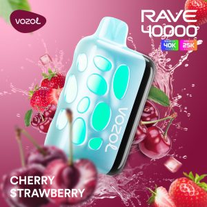 VOZOL RAVE 40K PUFF 5% - CHERRY STRAWBERRY