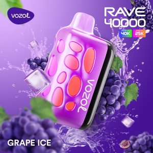 VOZOL RAVE 40K PUFF 5% - GRAPE ICE