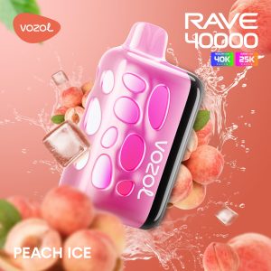 VOZOL RAVE 40K PUFF 5% - PEACH ICE
