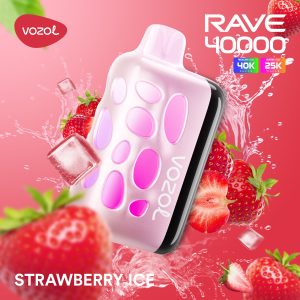 VOZOL RAVE 40K PUFF 5% - STRAWBERRY ICE