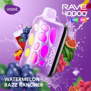 VOZOL RAVE 40K PUFF 5% - WATERMELON RAZZ RANCHER