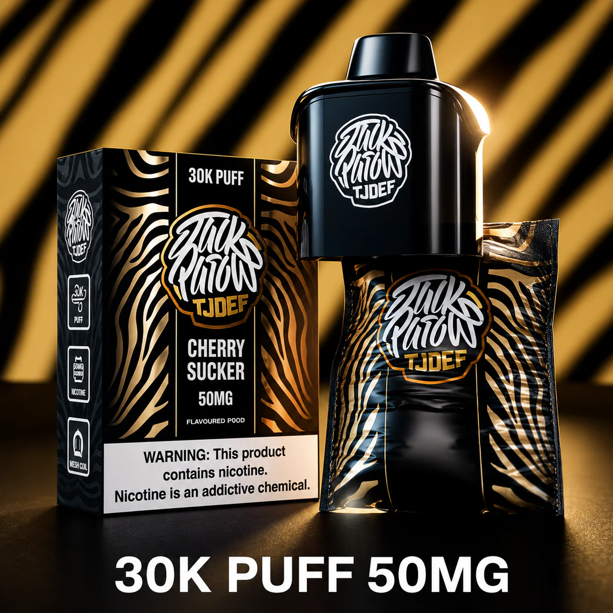 JACK PAROW TJOEF 30K REPLACEMENT POD 50MG (POD ONLY) - CHERRY SUCKER