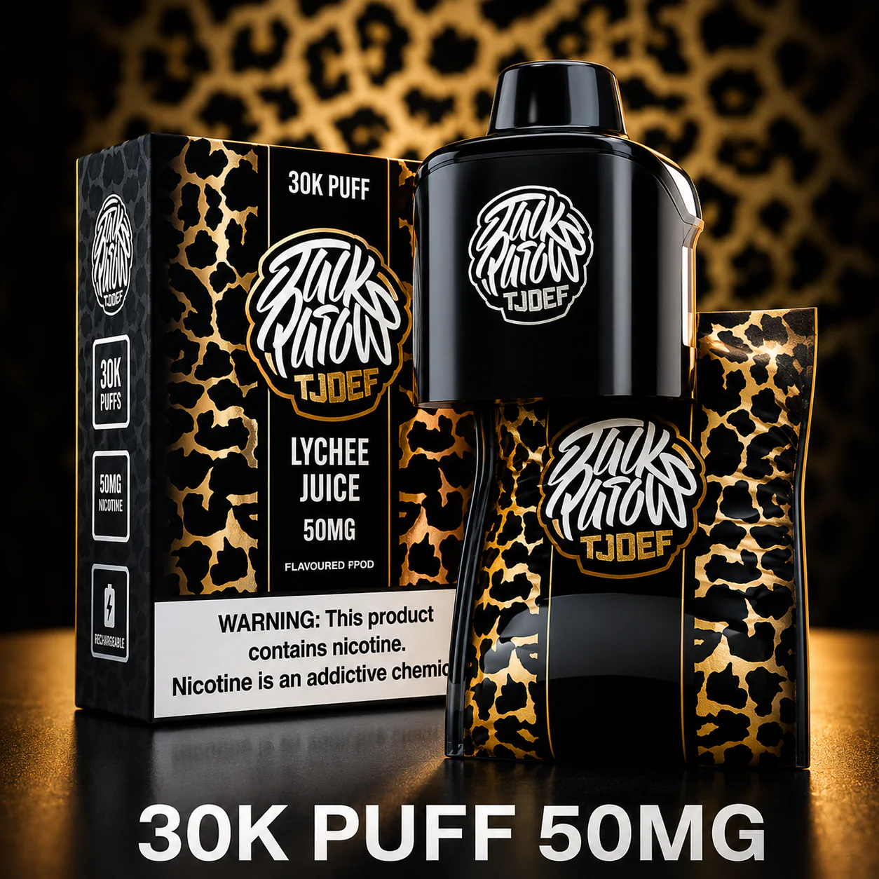 JACK PAROW TJOEF 30K REPLACEMENT POD 50MG (POD ONLY) - LYCHEE JUICE